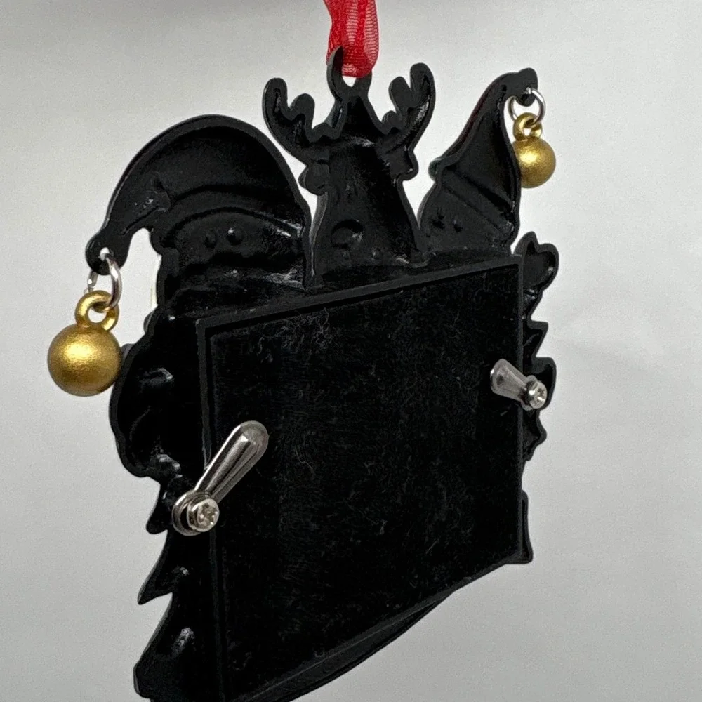 Christmas 2011 Photo Frame Ornament Snowman Reindeer Santa Bells Metal‎